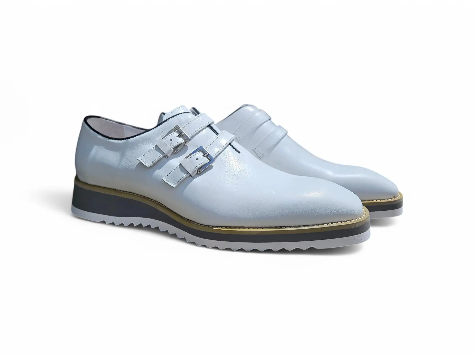 Carrucci Shoes Collection Burnished Double Monk Calfskin Leather KS515 30 front view