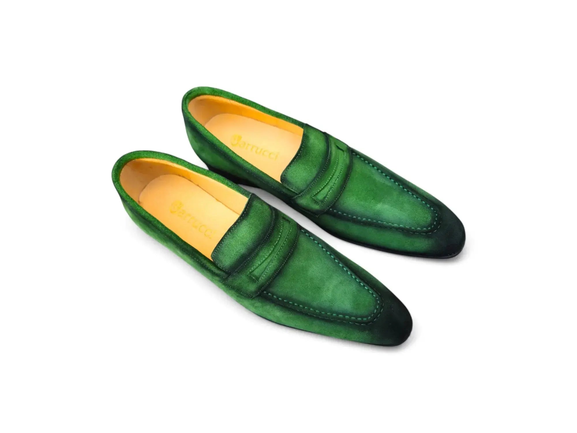 Carrucci Shoes Hand Burnished Suede Penny Loafer Men’s Suede side view