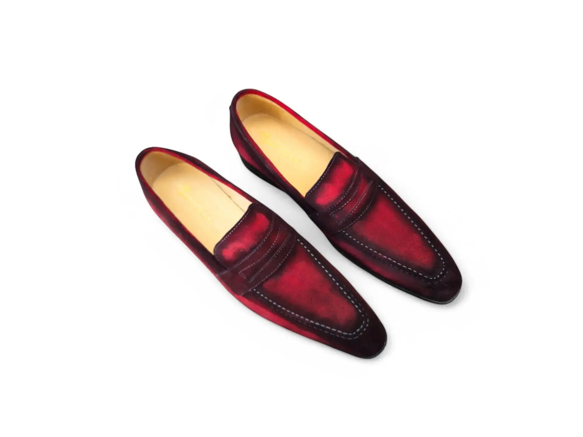 Carrucci Shoes Hand Burnished Suede Penny Loafer Men’s Suede view 7