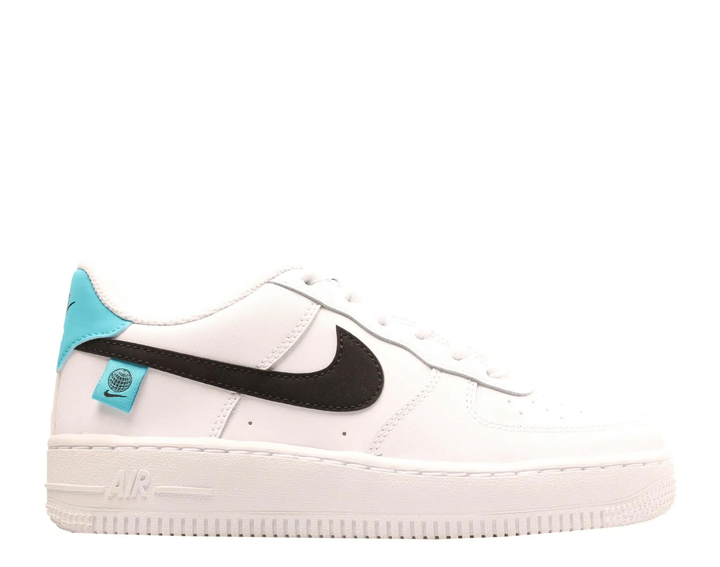 Nike Air Force 1 WW Big Kids Basketball Shoes White/Black-Blue Fury