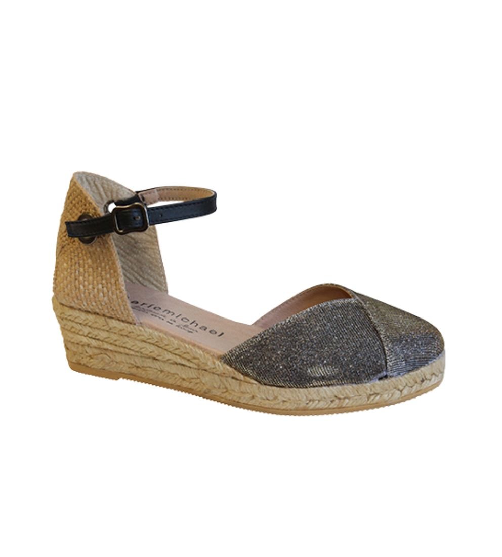 Eric Michael Copa Braided Leather Wedge Sandal