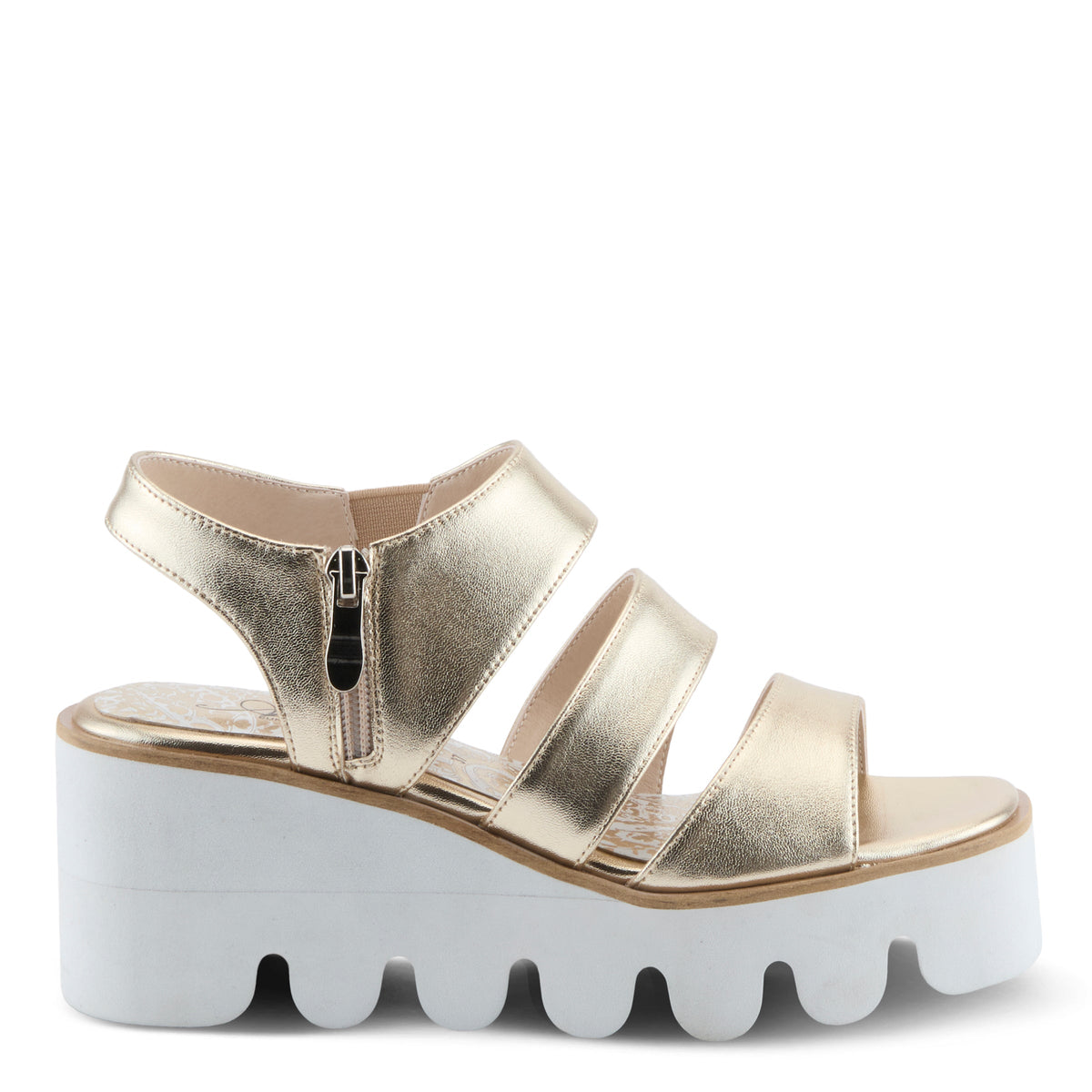 AZURA CORRIGATE SANDALS – Three-Quarter View