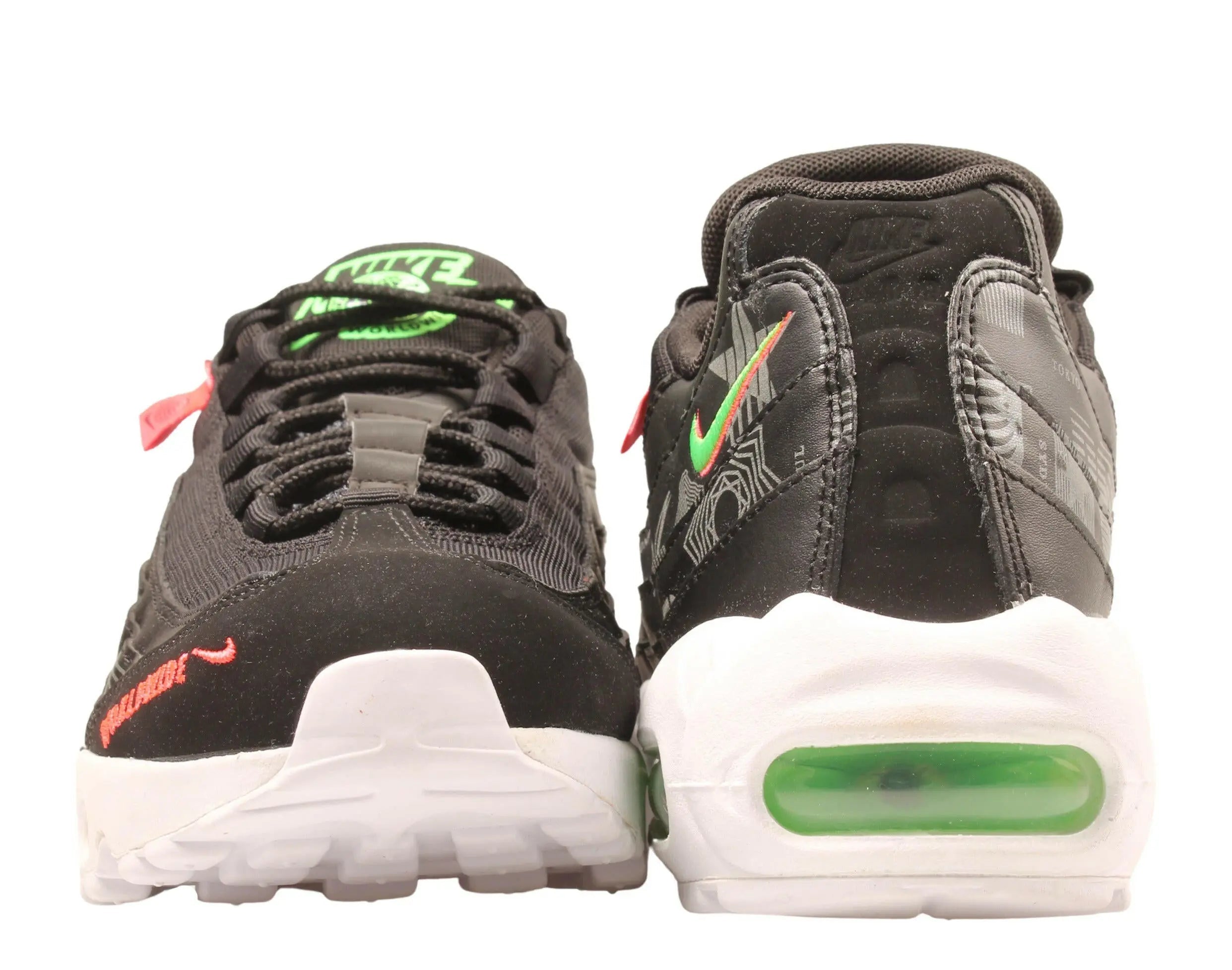 Nike Air Max 95 WW Men Running Sneakers Black/White-Green Strike