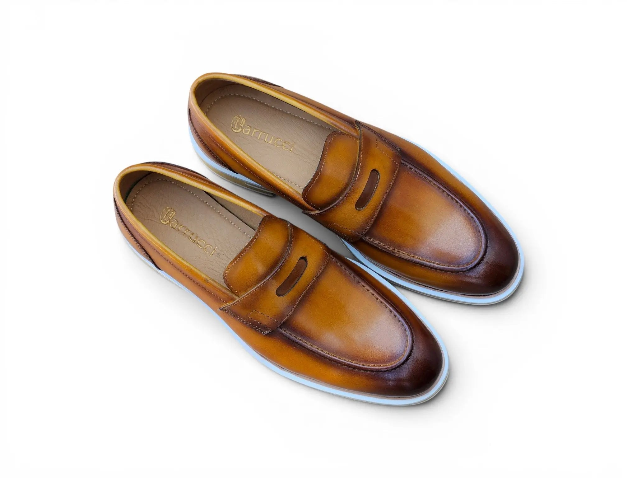 Carrucci Shoes Men's KS Footwear Penny Loafer Calfskin Leather KS519 04