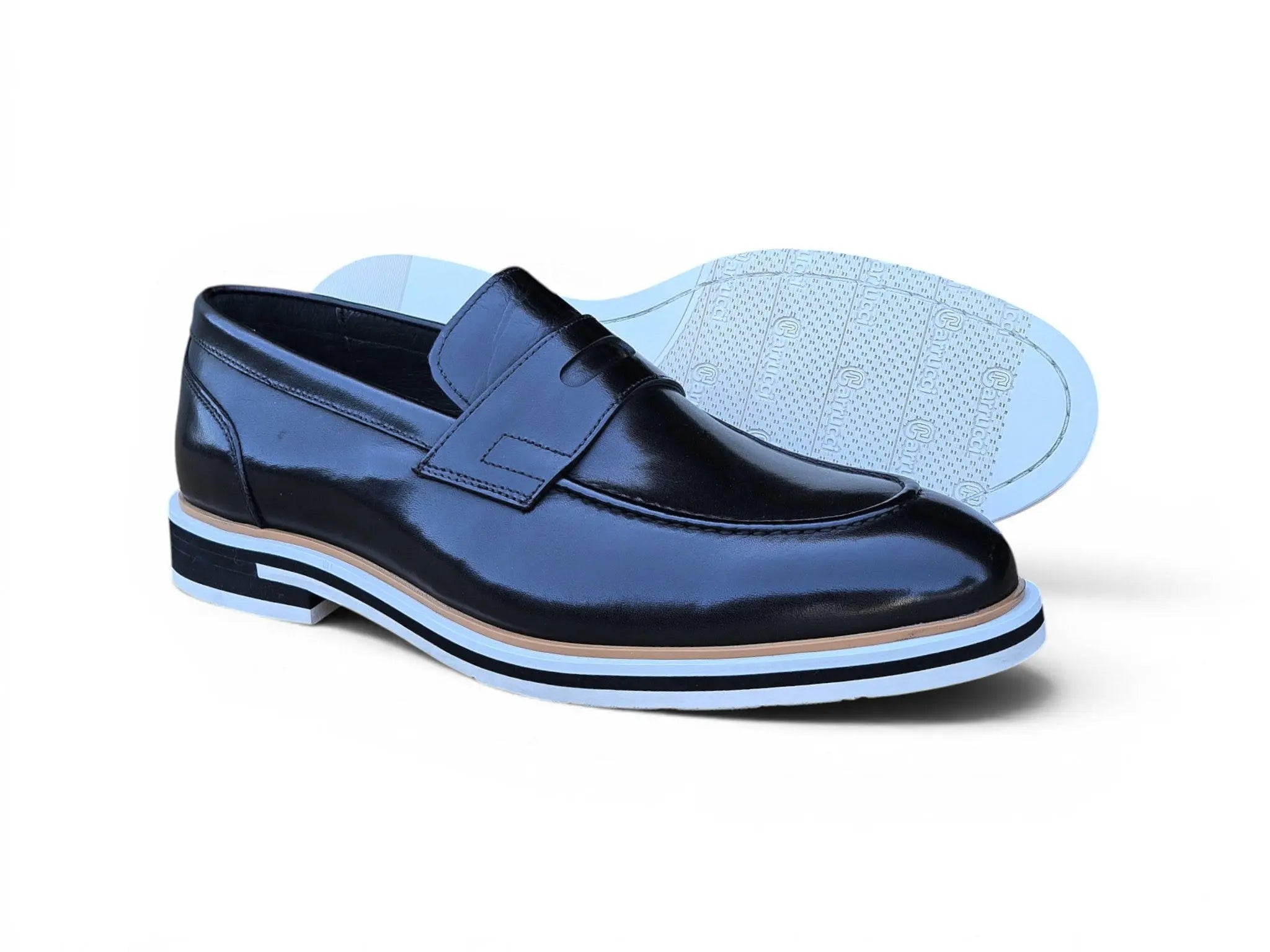 Carrucci Shoes Men's KS Footwear Penny Loafer Calfskin Leather KS519 04