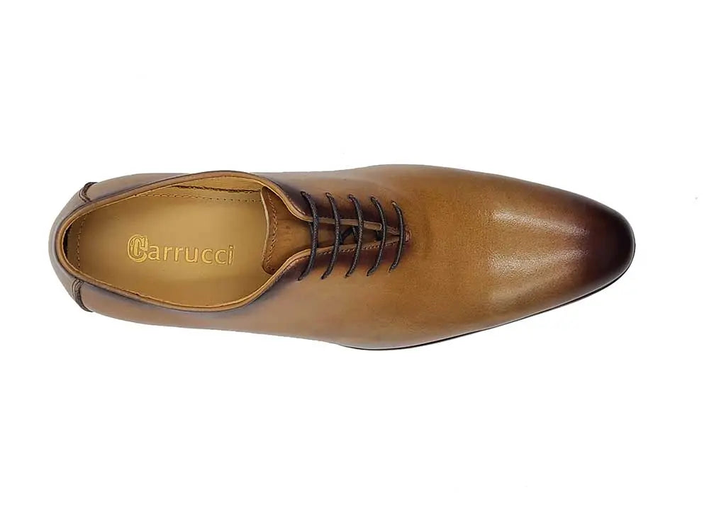 Carrucci Shoes Calfskin Whole Cut Lace Up Oxford Leather KS505 12 view 9
