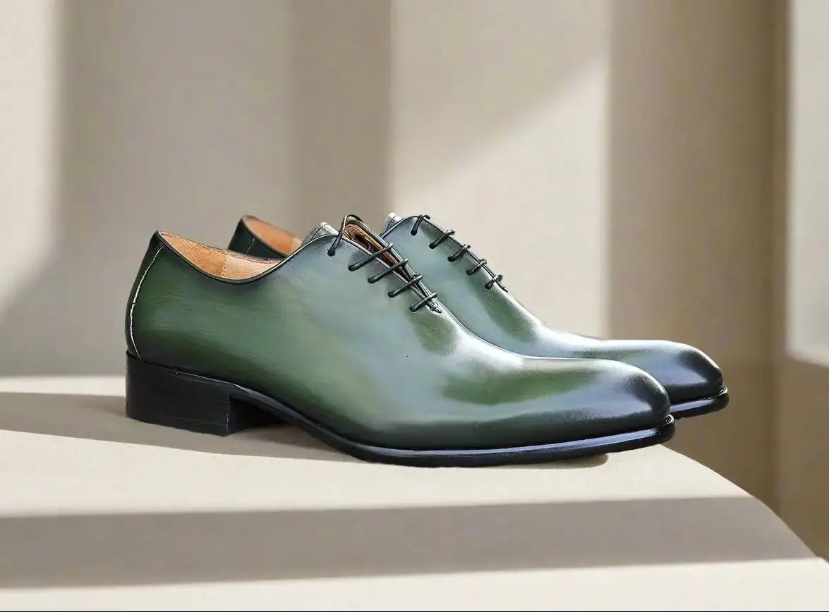 Carrucci Shoes Calfskin Whole Cut Lace Up Oxford Leather KS505 12 back view