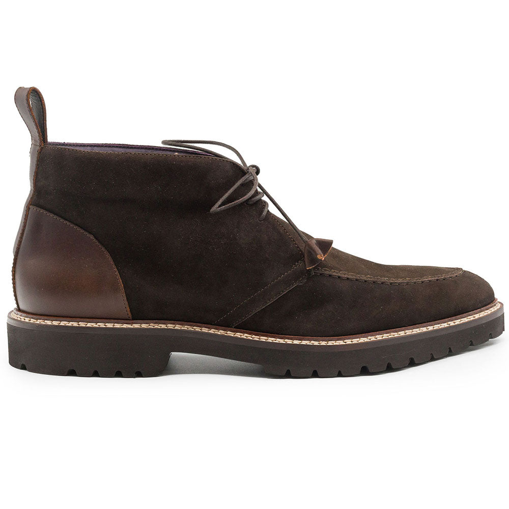 Zelli Italia Men's 46-605-NIC CAMPO HIGH Italian Sueded Goatskin Chukka Boot, Nicotine