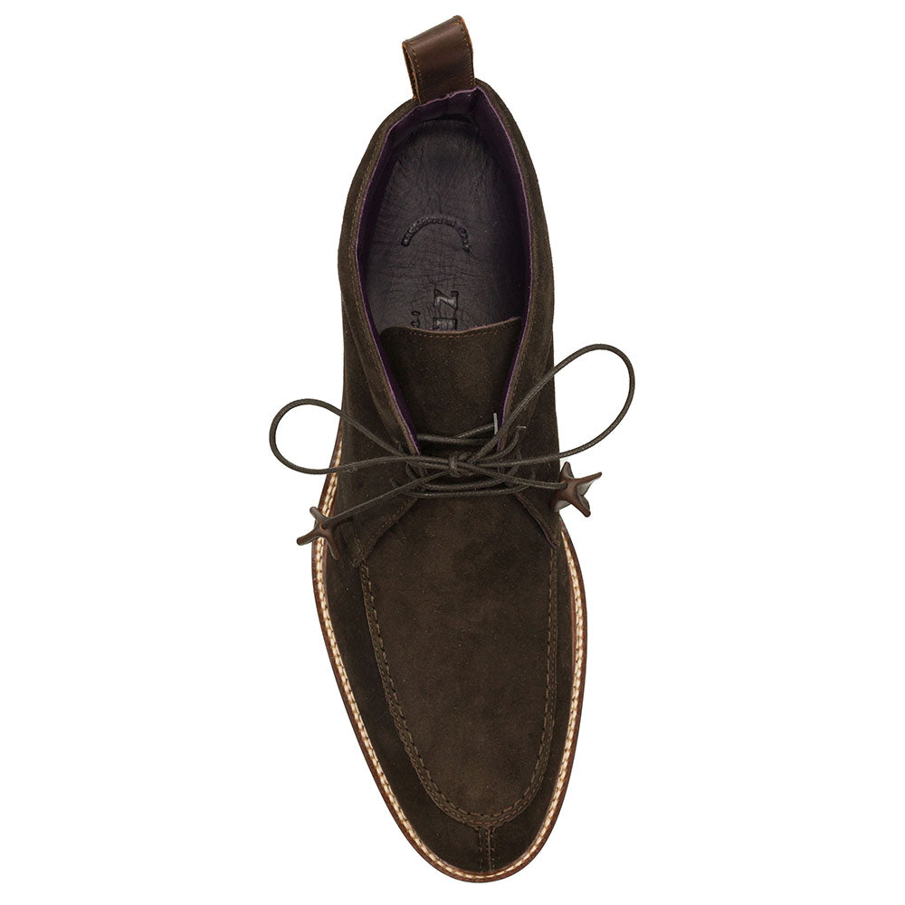 Zelli Italia Men's 46-605-NIC CAMPO HIGH Italian Sueded Goatskin Chukka Boot, Nicotine