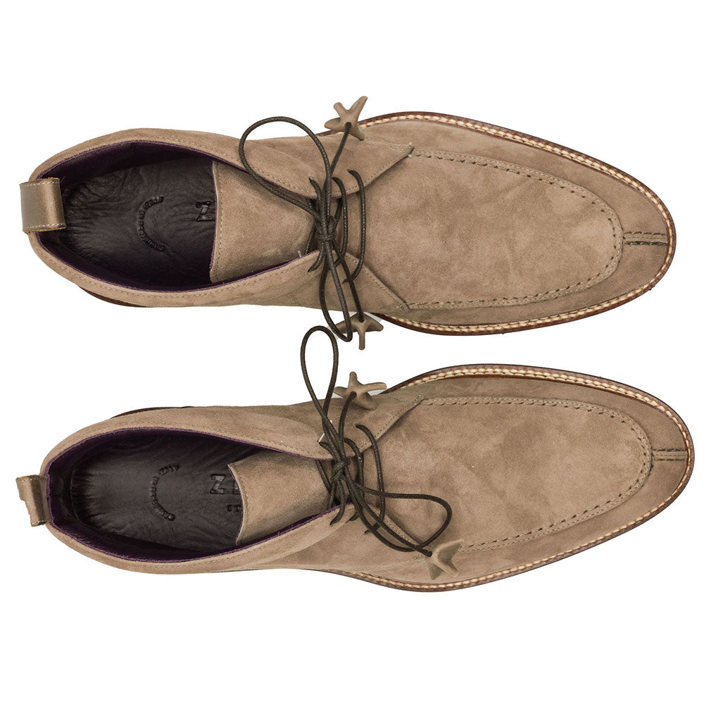 Zelli Italia Men's 46-605-TPE CAMPO HIGH Italian Sueded Goatskin Chukka Boot, Taupe