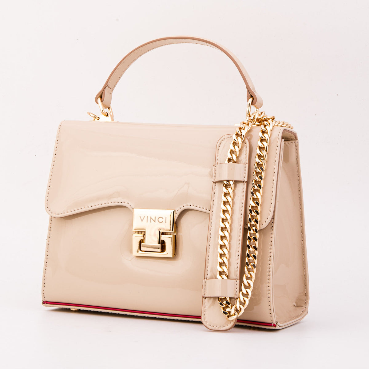 Vinci Leather The Ege Beige Leather Handbag – product view 1
