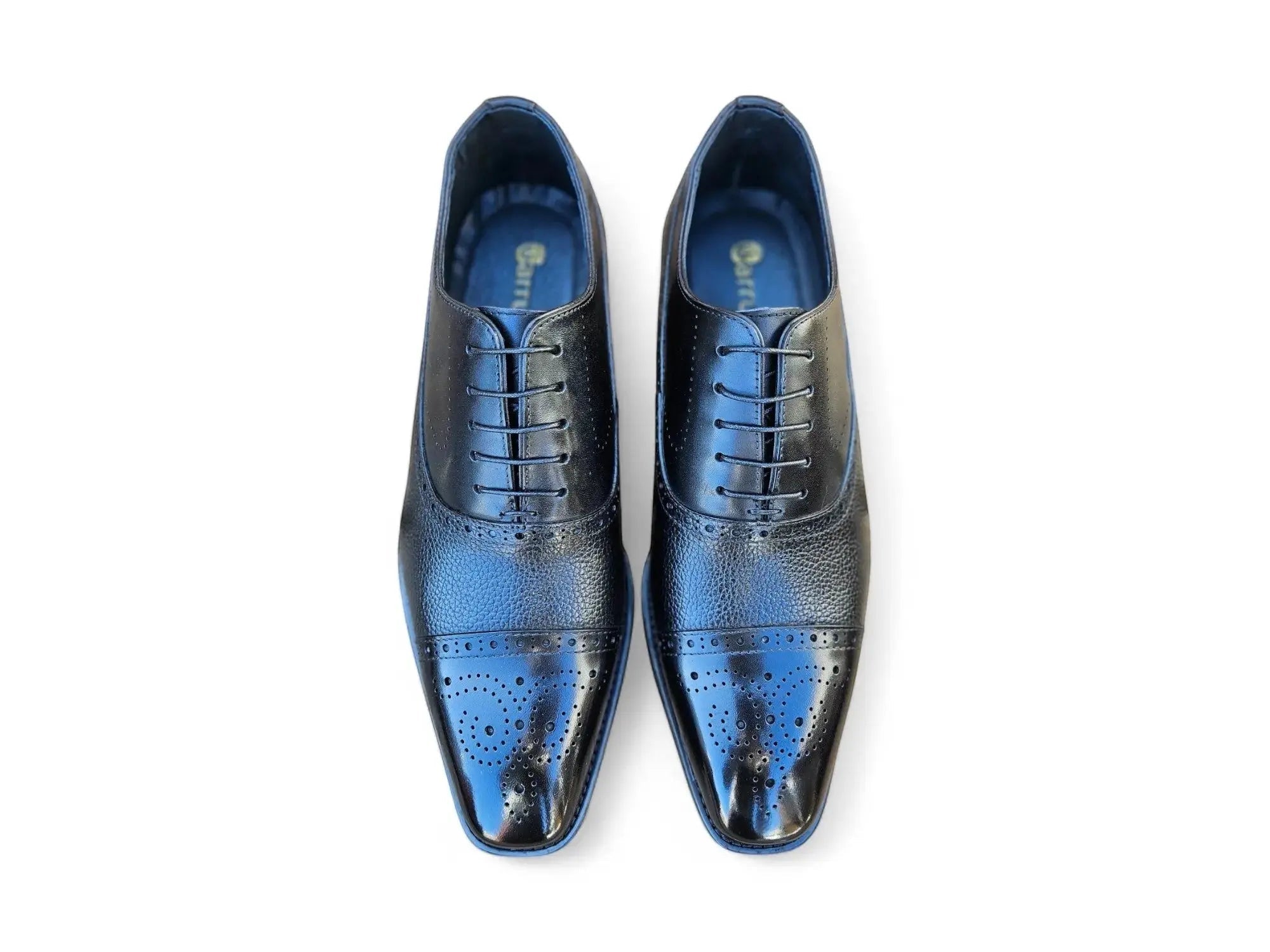 Carrucci Shoes Men's Cap Toe Oxford Leather Sole Classic Dress Shoe KL903 06E