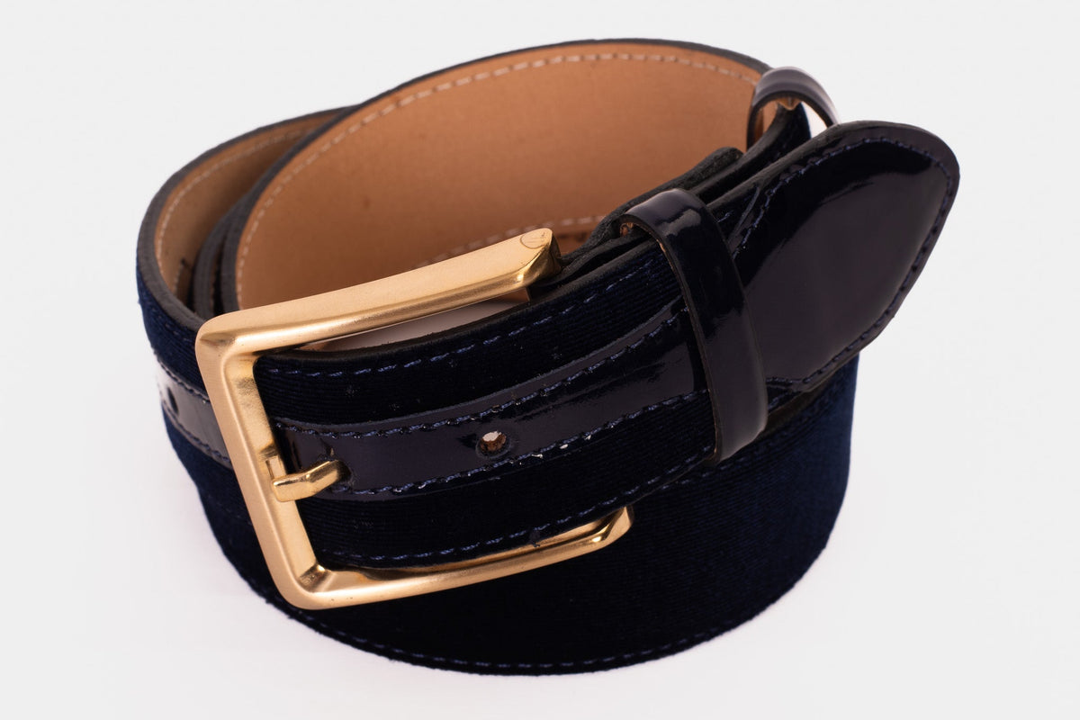 Vinci Leather The Casaletti Navy Blue Leather Belt – product view 6