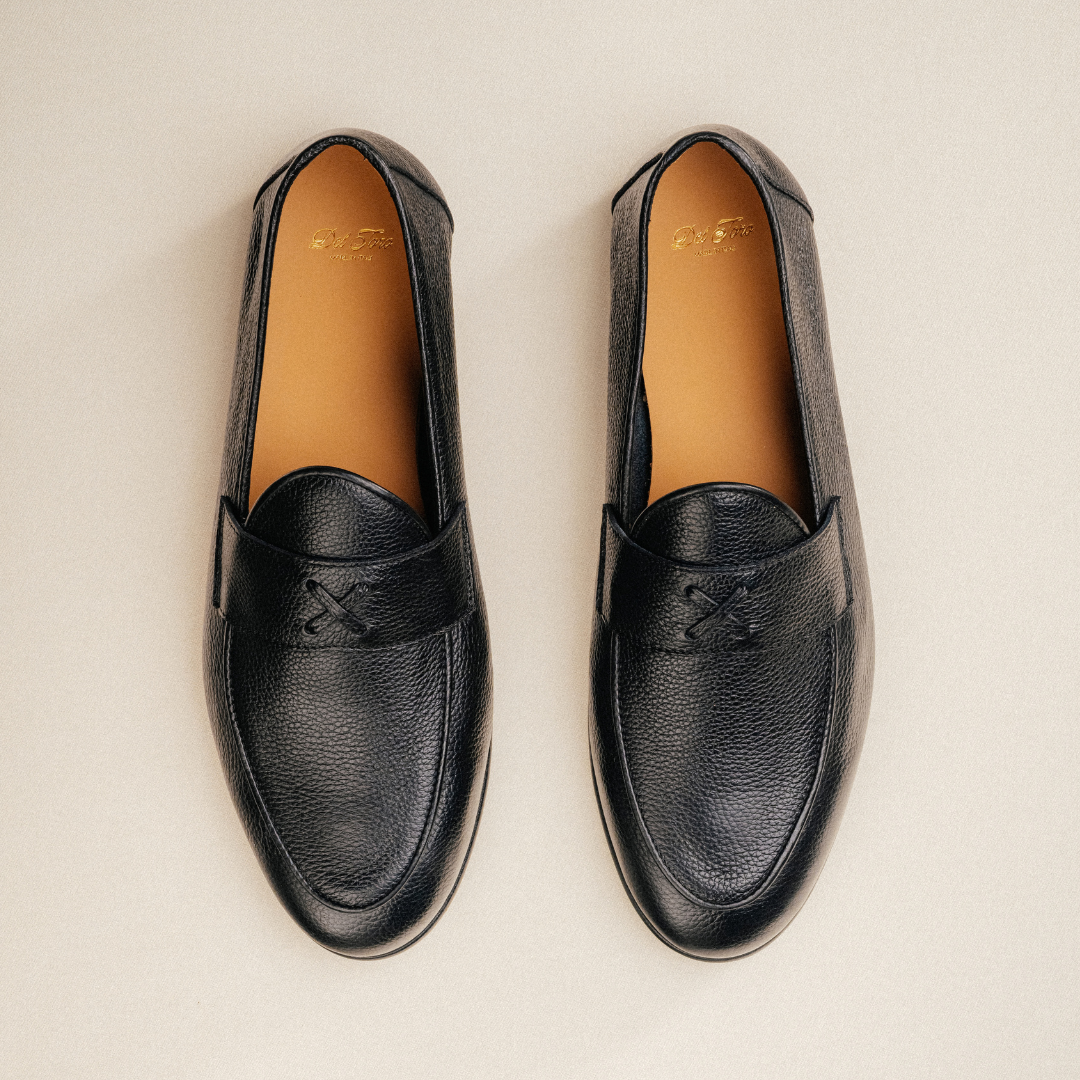 Del Toro Shoes Men's Black Pebbled Leather Centesimo – product view 7