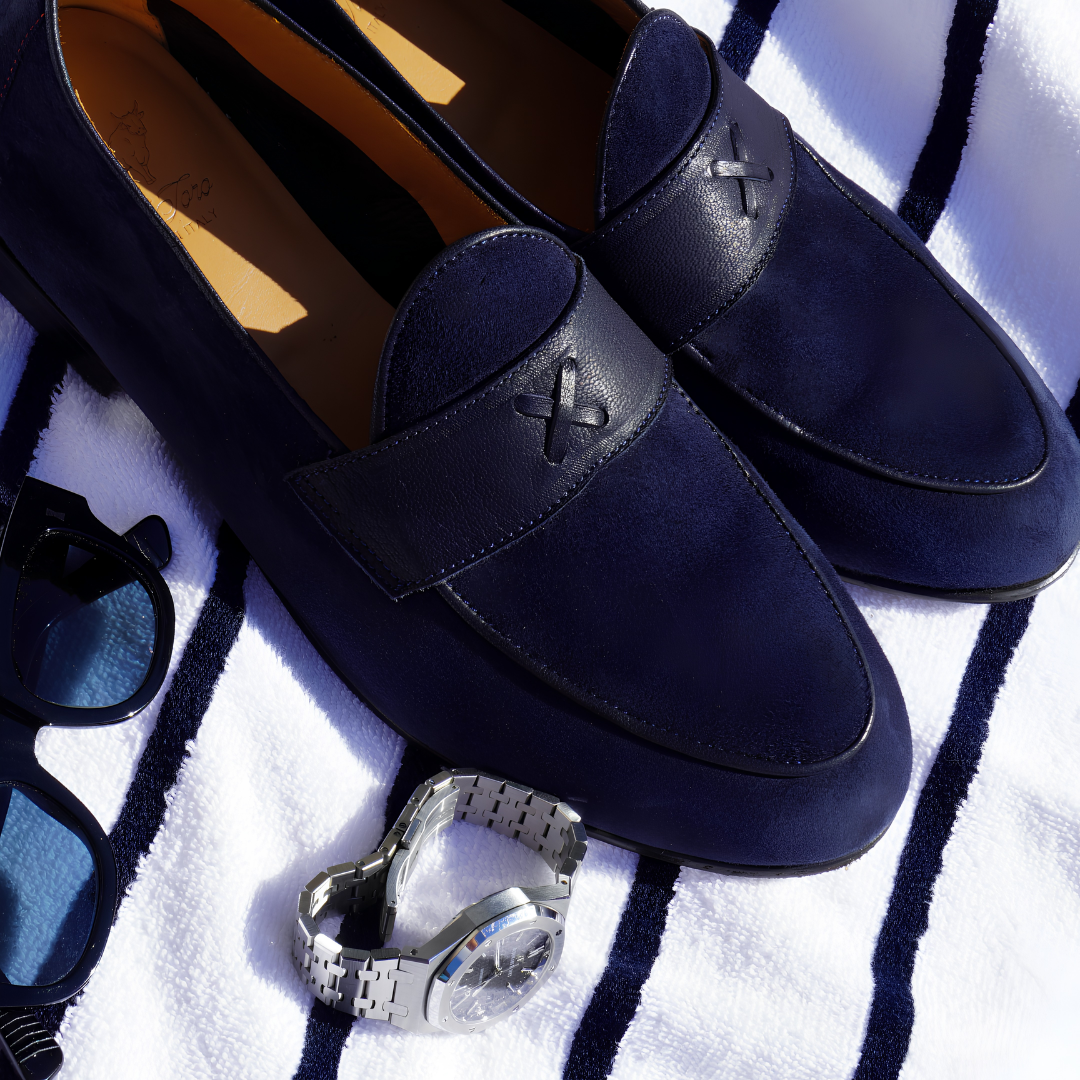 Del Toro Shoes Men's Navy Suede Centesimo