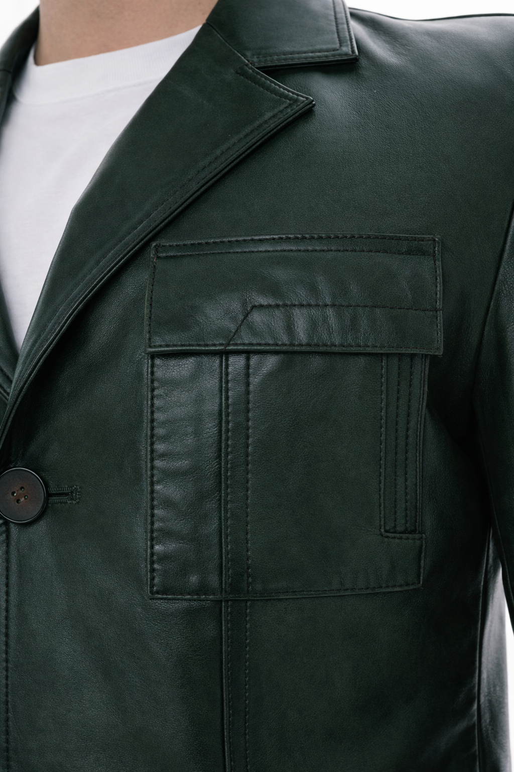The Ravenna Green Leather Men Jacket
