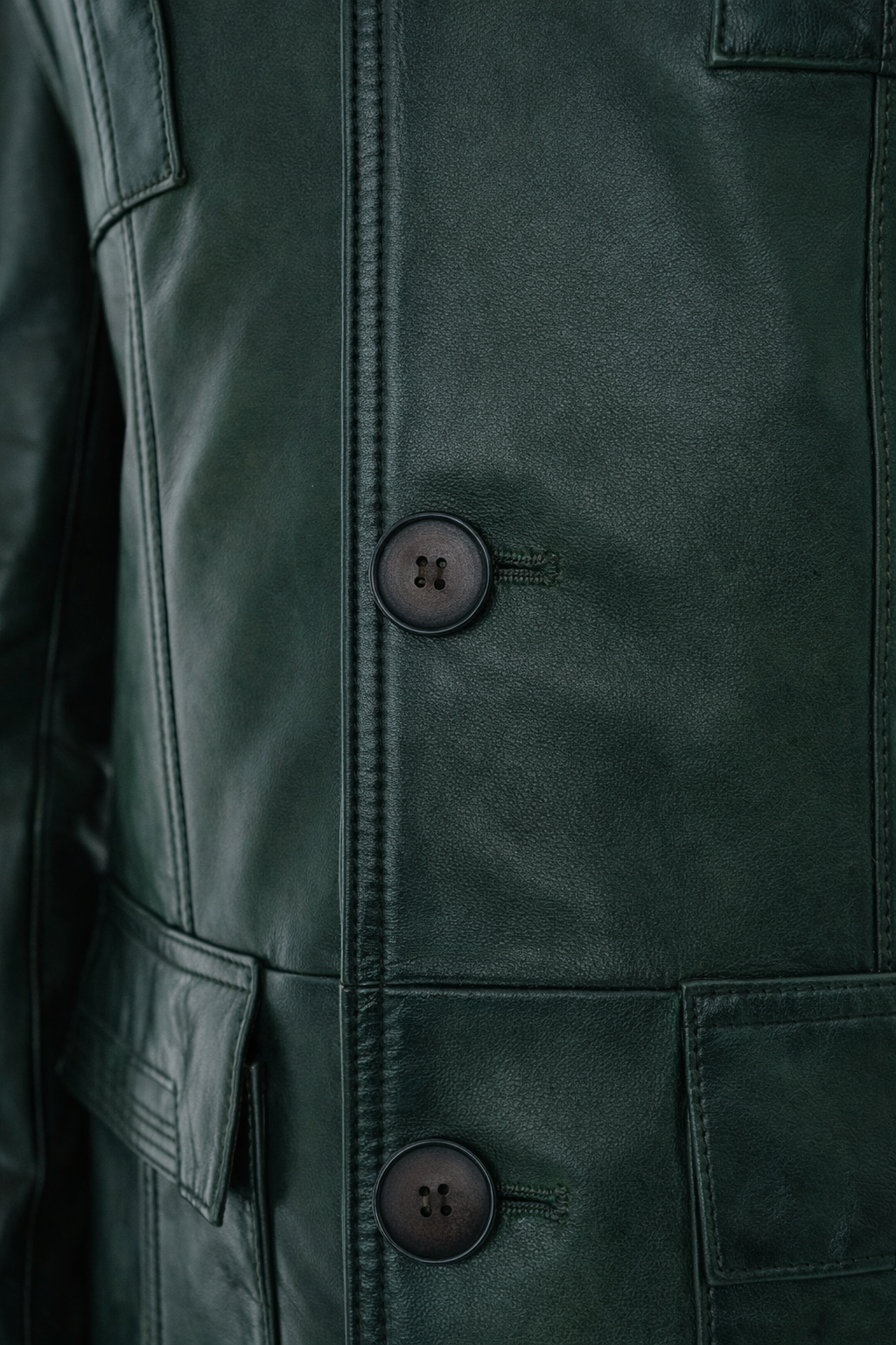 The Ravenna Green Leather Men Jacket
