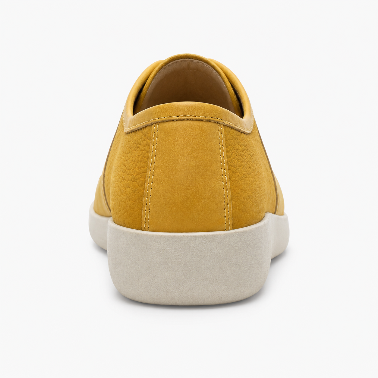 Johnny Famous Delancey Men's Yellow Nappa Leather & Textured Suede Low-Top Sneakers | Retro Bally-Inspired