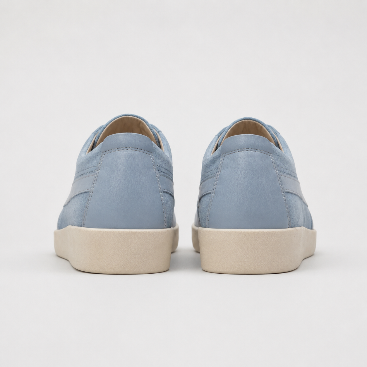 Johnny Famous Midtown Men's Powder Blue Suede & Leather Low-Top Sneakers | Retro Bally-Inspired