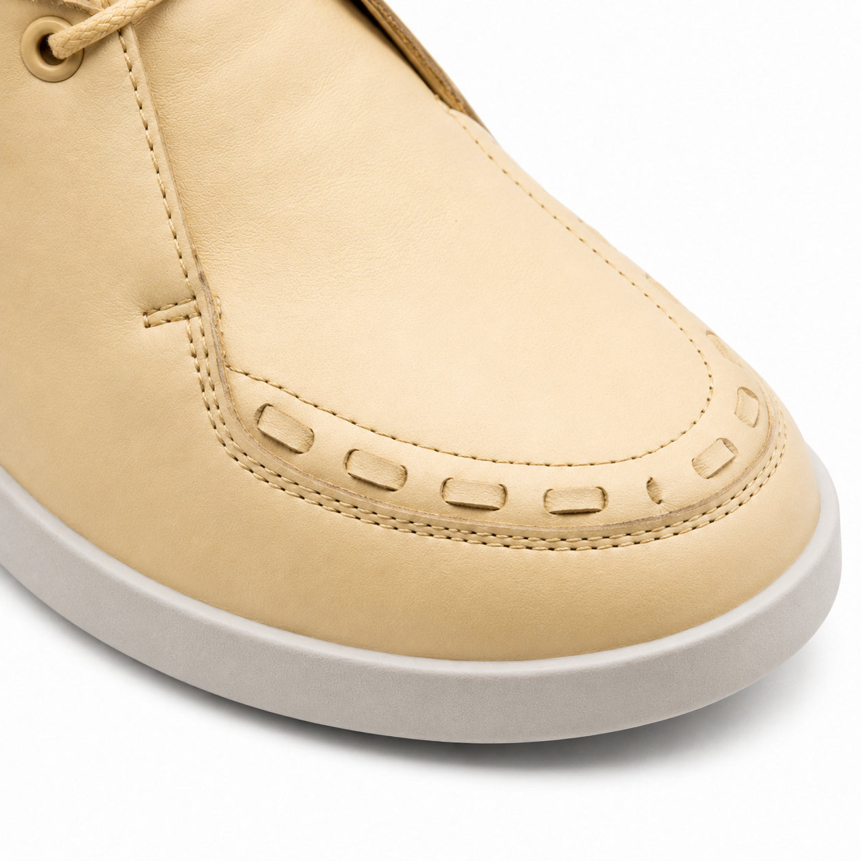 Johnny Famous Bally Style Soho Men's Yellow Nappa Leather High Top Sneakers