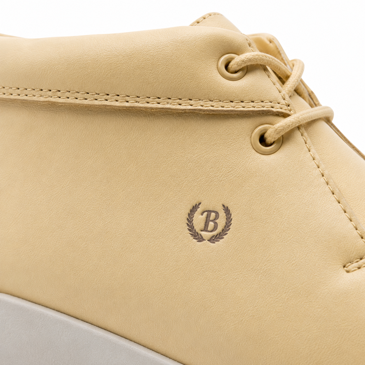 Johnny Famous Soho Men's Yellow Nappa Leather High-Top Sneakers | Retro Bally-Inspired