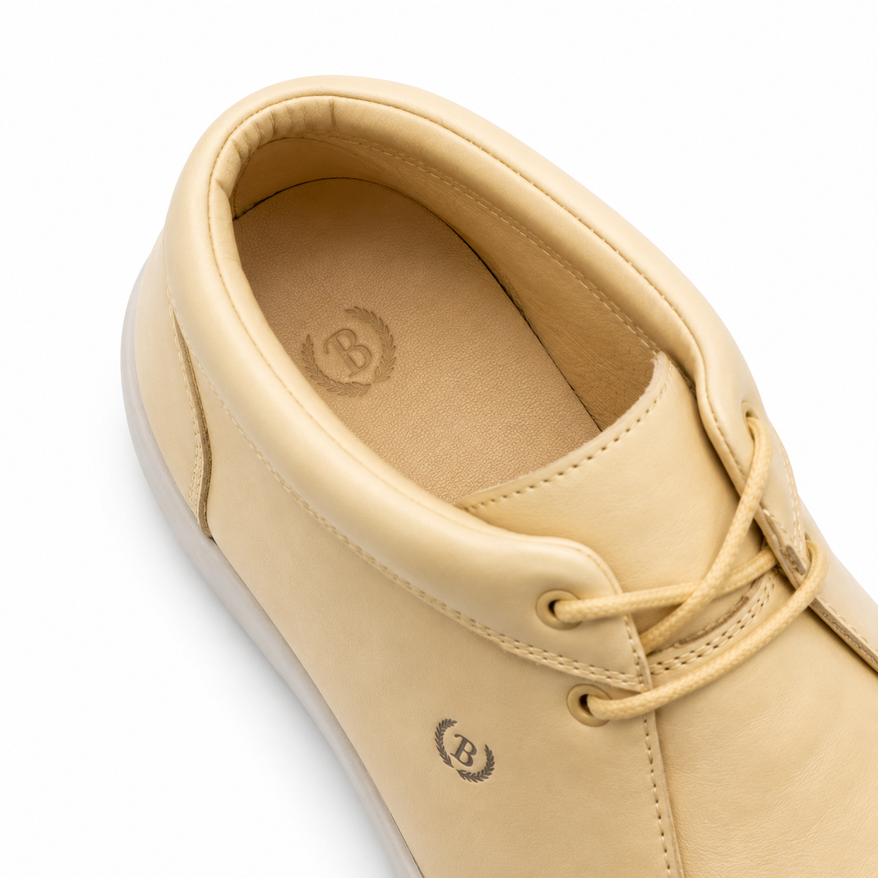 Johnny Famous Soho Men's Yellow Nappa Leather High-Top Sneakers | Retro Bally-Inspired