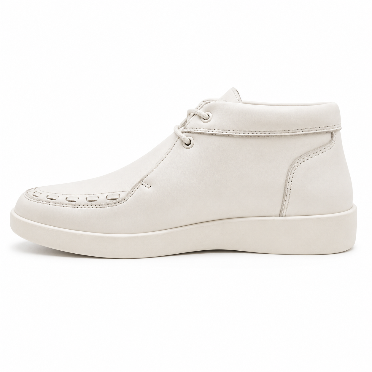 Johnny Famous Soho Men's White Nappa Leather High-Top Sneakers | Retro Bally-Inspired