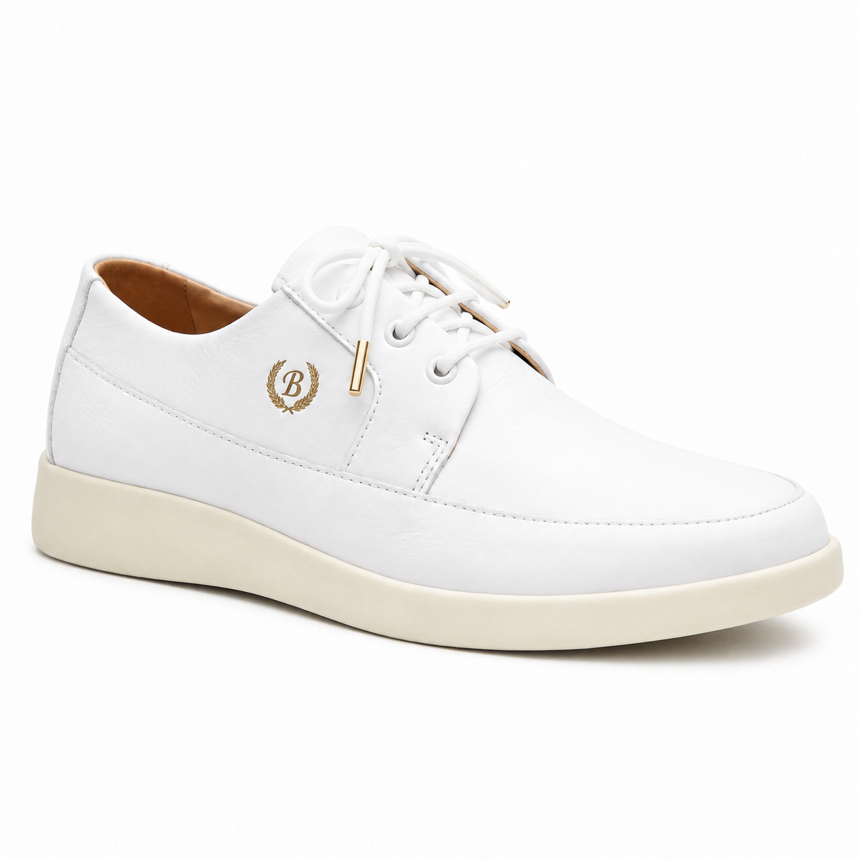 Johnny Famous Park West Men's White Nappa Leather Low-Top Sneakers | Retro Bally-Inspired