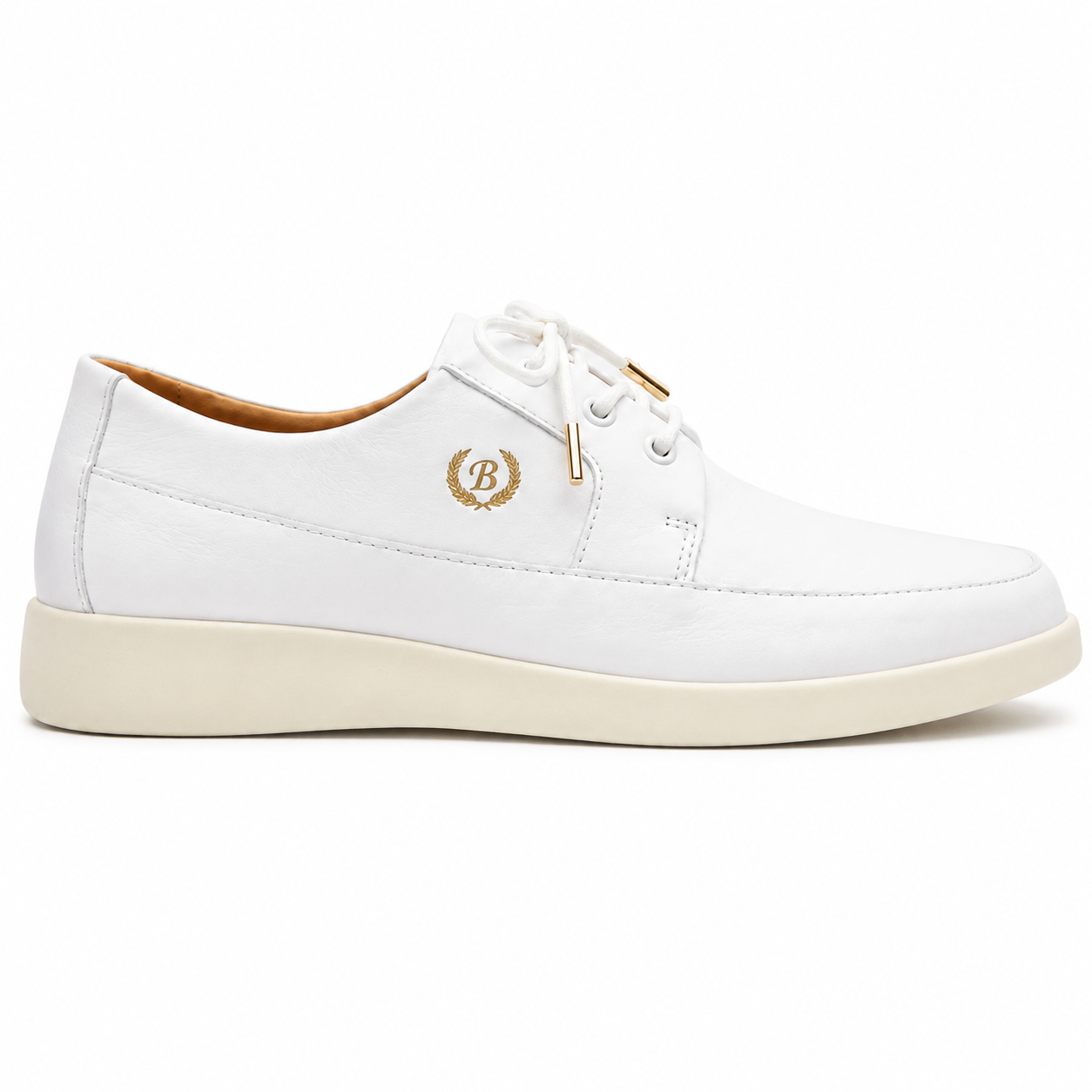 Johnny Famous Park West Men's White Nappa Leather Low-Top Sneakers | Retro Bally-Inspired