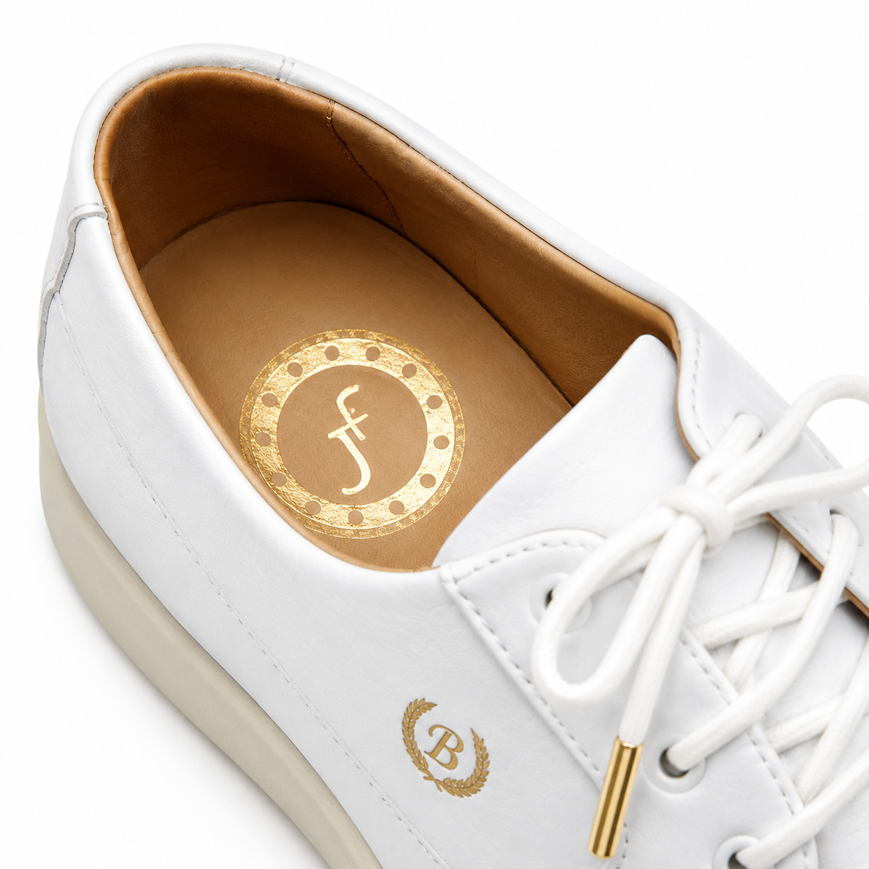 Johnny Famous Park West Men's White Nappa Leather Low-Top Sneakers | Retro Bally-Inspired