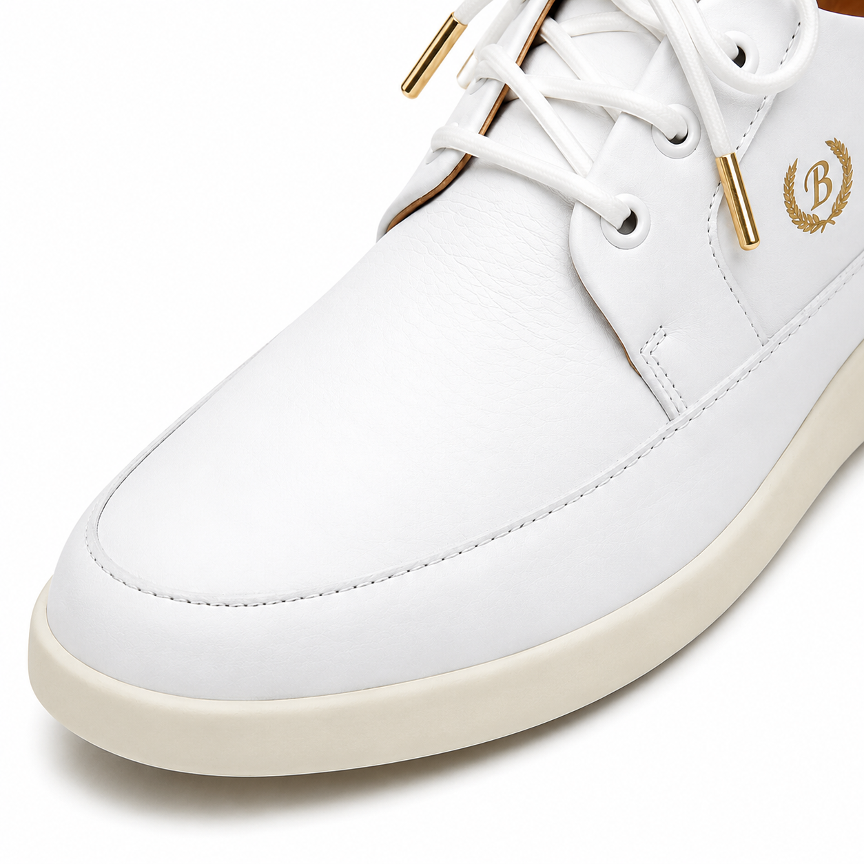 Johnny Famous Park West Men's White Nappa Leather Low-Top Sneakers | Retro Bally-Inspired