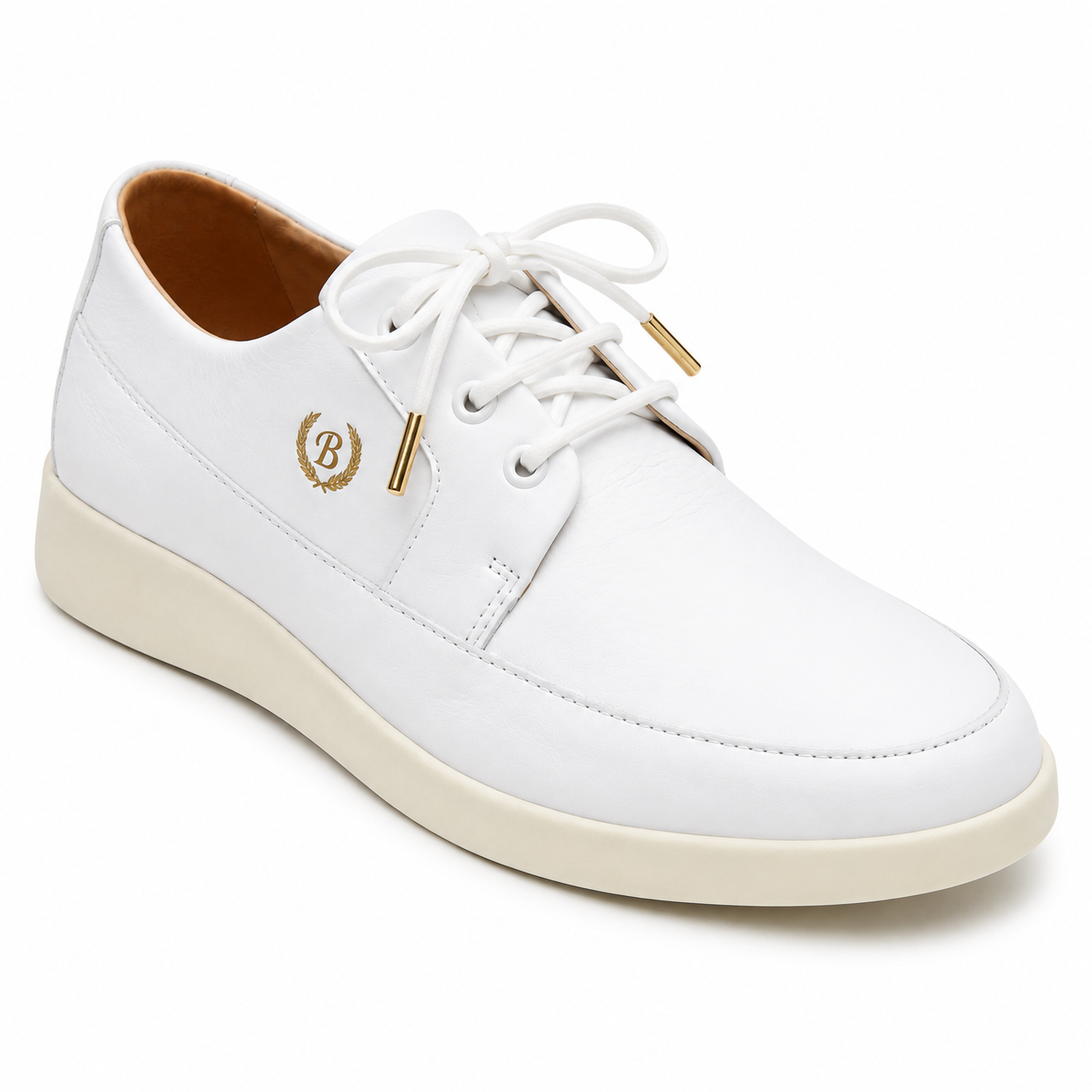 Johnny Famous Park West Men's White Nappa Leather Low-Top Sneakers | Retro Bally-Inspired