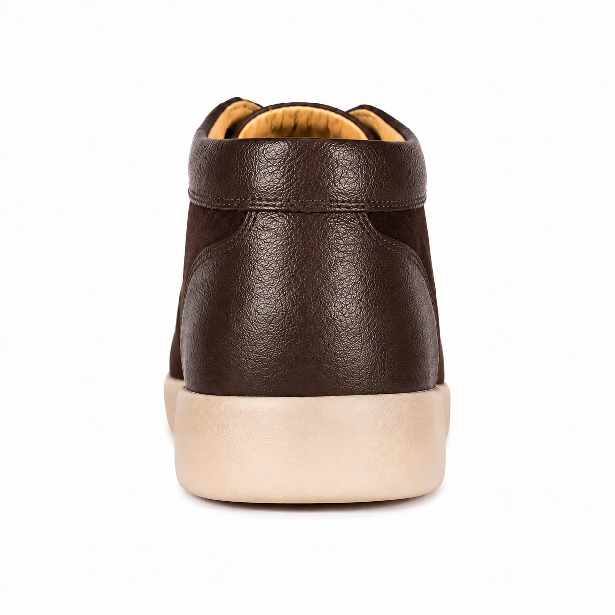 Johnny Famous Soho Men's Cafe Brown Elephant-Embossed Leather High-Top Sneakers | Retro Bally-Inspired