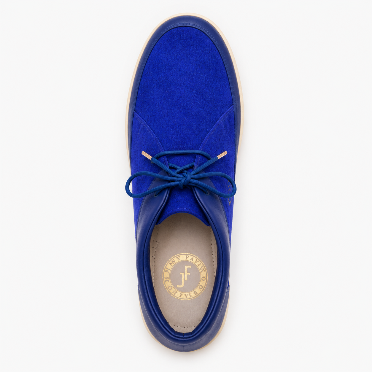 Johnny Famous Central Park Men's Deep Navy Nappa Leather & Suede High-Top Sneakers | Retro Bally-Inspired