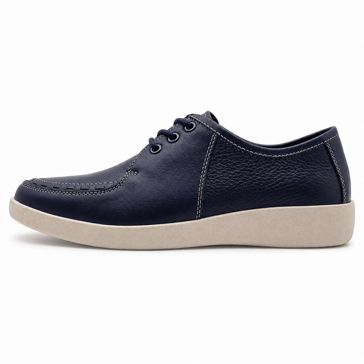 Johnny Famous Delancey Men's Deep Navy Nappa Leather Low-Top Sneakers | Retro Bally-Inspired