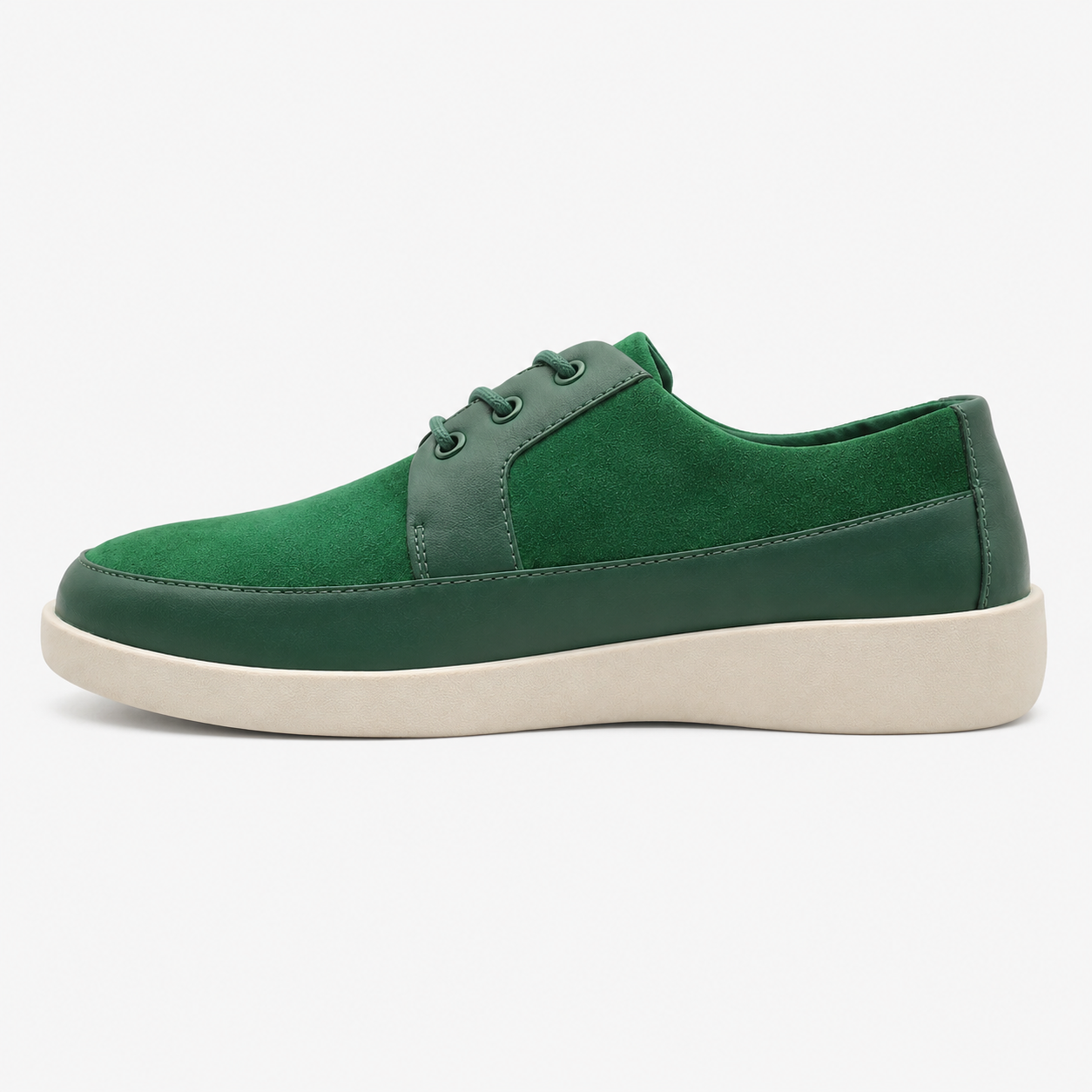 Johnny Famous Park West Men's Rich Green Leather & Suede Low-Top Sneakers | Retro Bally-Inspired