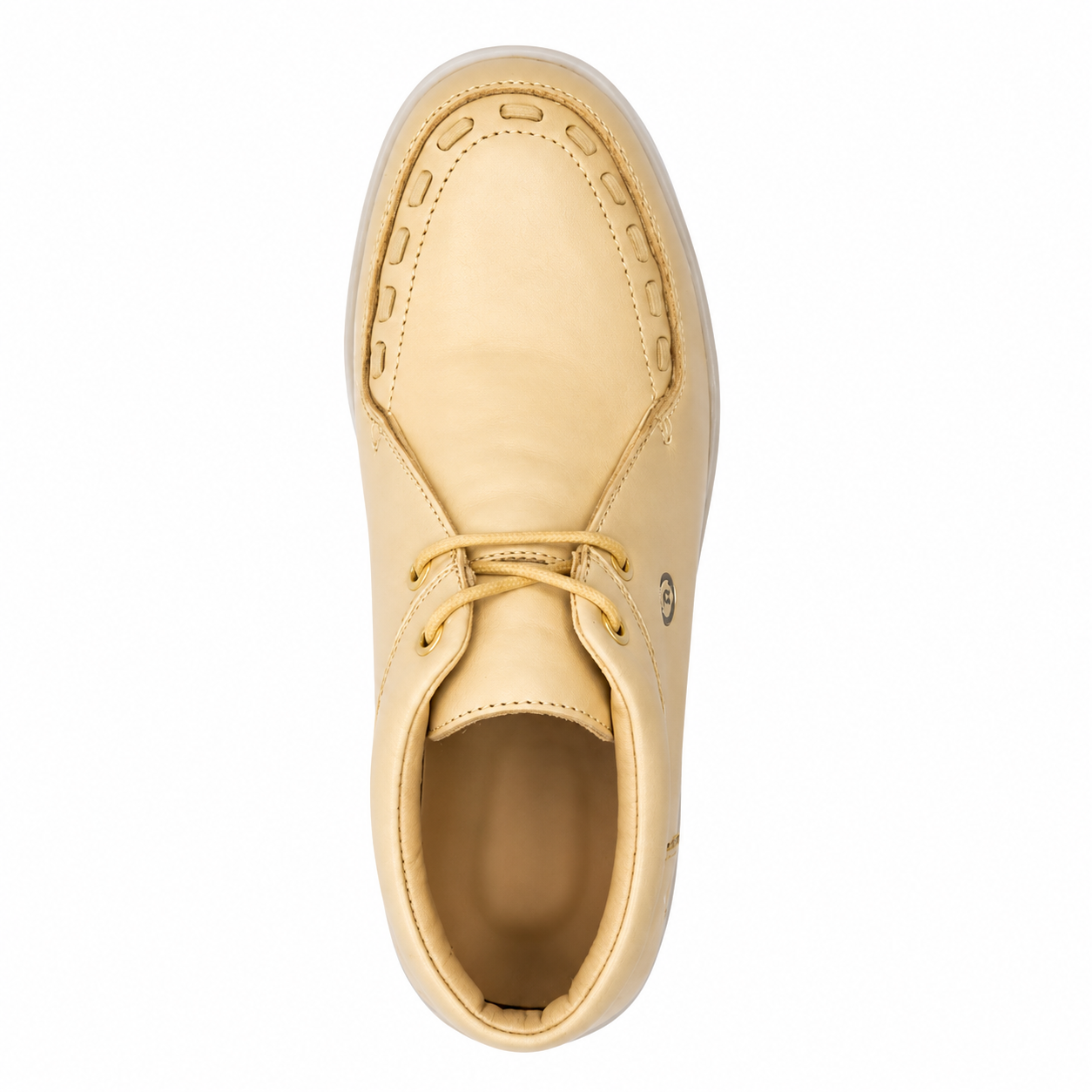 Johnny Famous Soho Men's Yellow Nappa Leather High-Top Sneakers | Retro Bally-Inspired