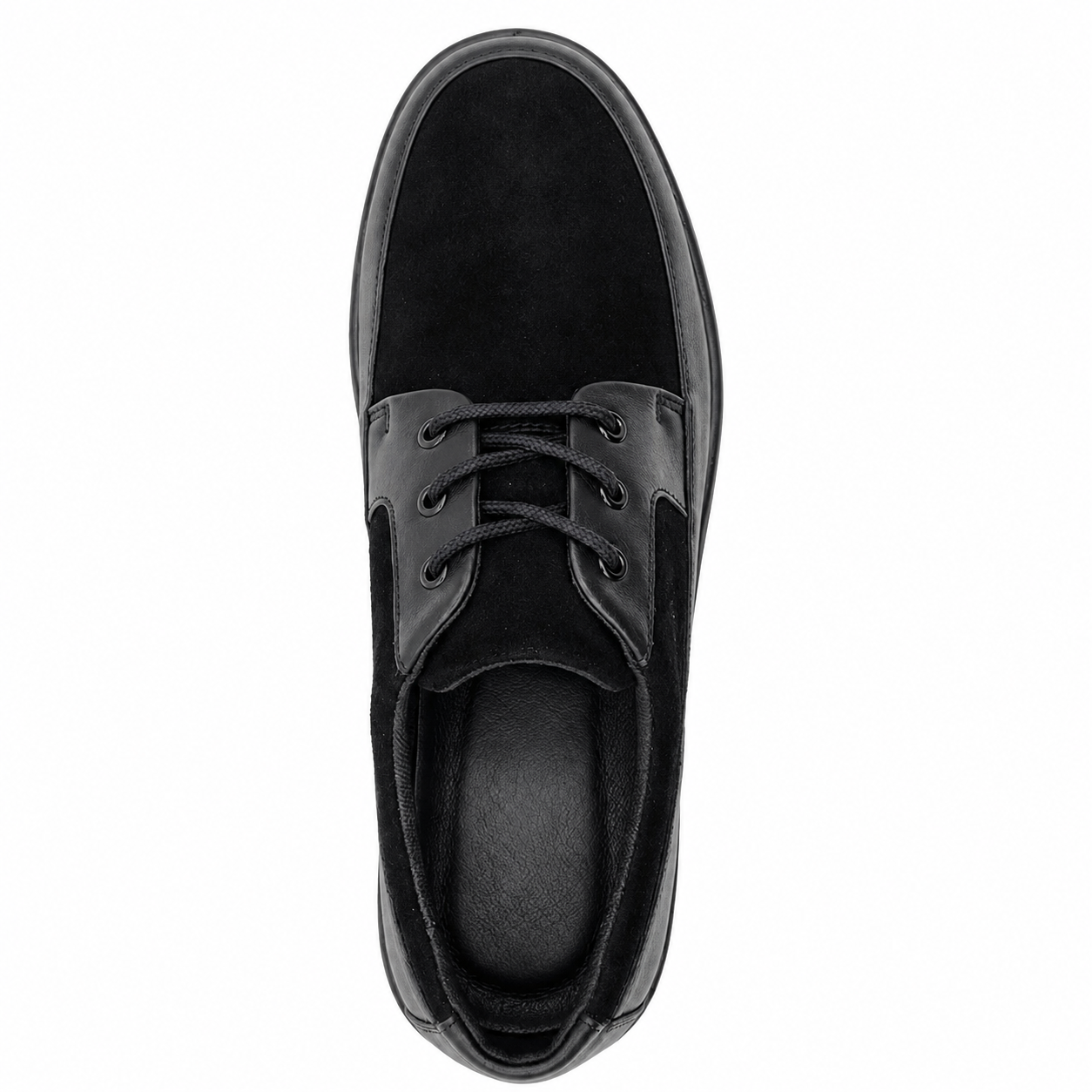 Johnny Famous Bally Style Park West Men's Black Leather and Suede Low Top Sneakers
