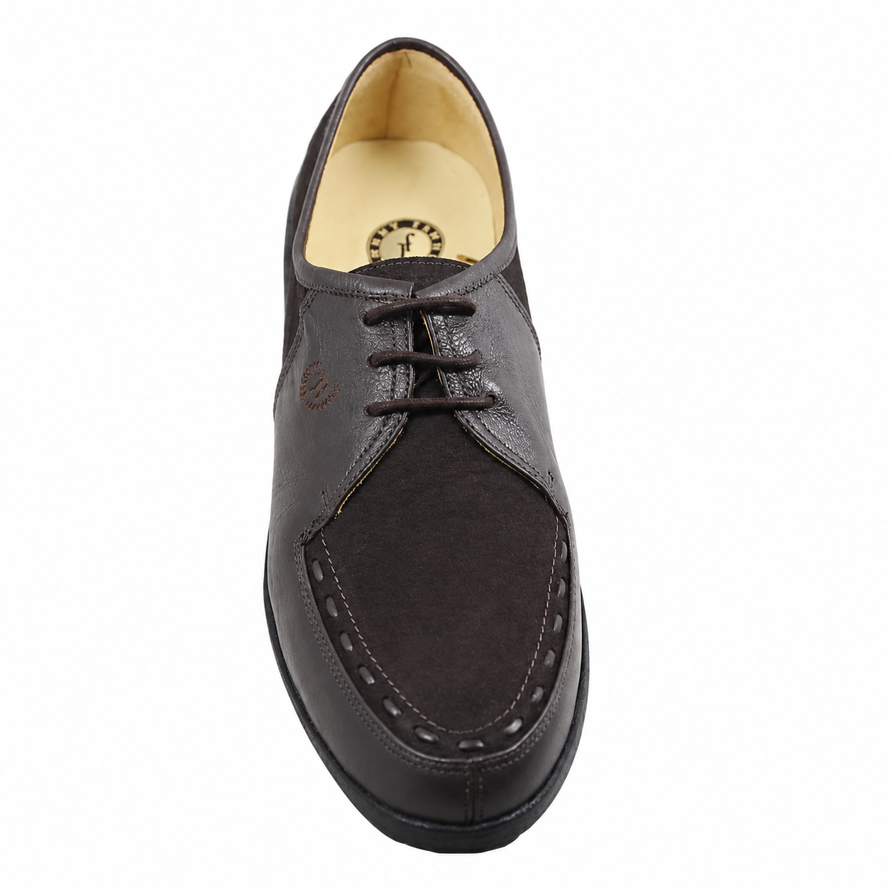 Johnny Famous Delancey Men's Cafe Brown Leather & Suede Low-Top Sneakers | Retro Bally-Inspired