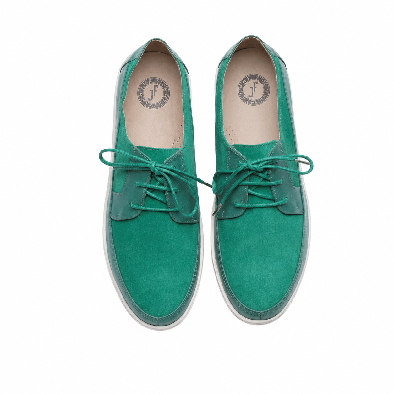 Johnny Famous Bally Style Park West Men's Green Leather and Suede Low Top Sneakers