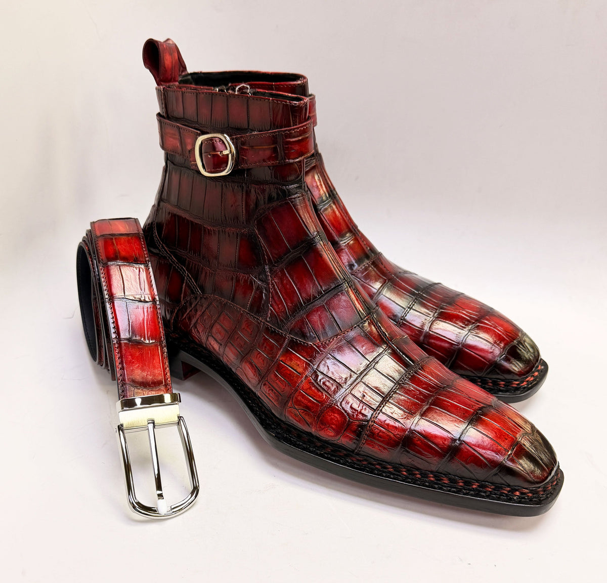 Maurice Chicago Custom Made Alligator Boot - Rust – product view 3