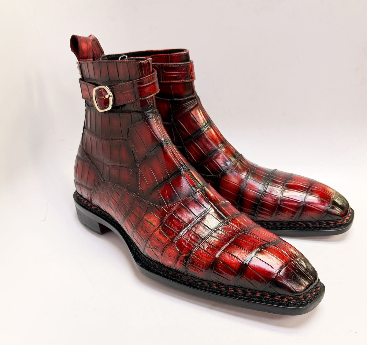 Maurice Chicago Custom Made Alligator Boot - Rust – product view 2