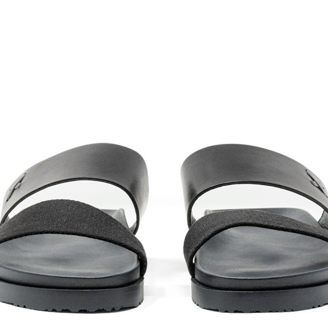 Del Toro Shoes Men's Black Cinturini Sandal