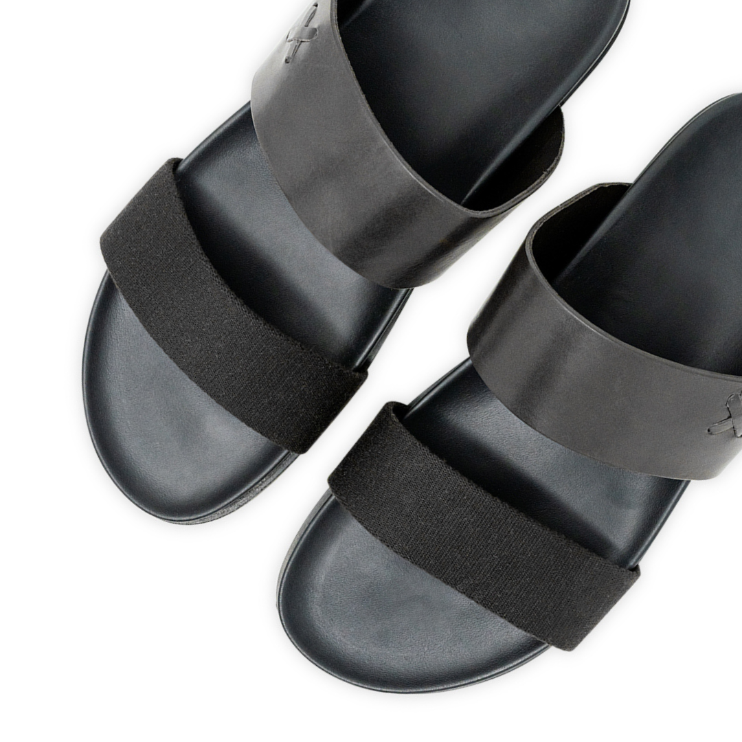 Del Toro Shoes Men's Black Cinturini Sandal
