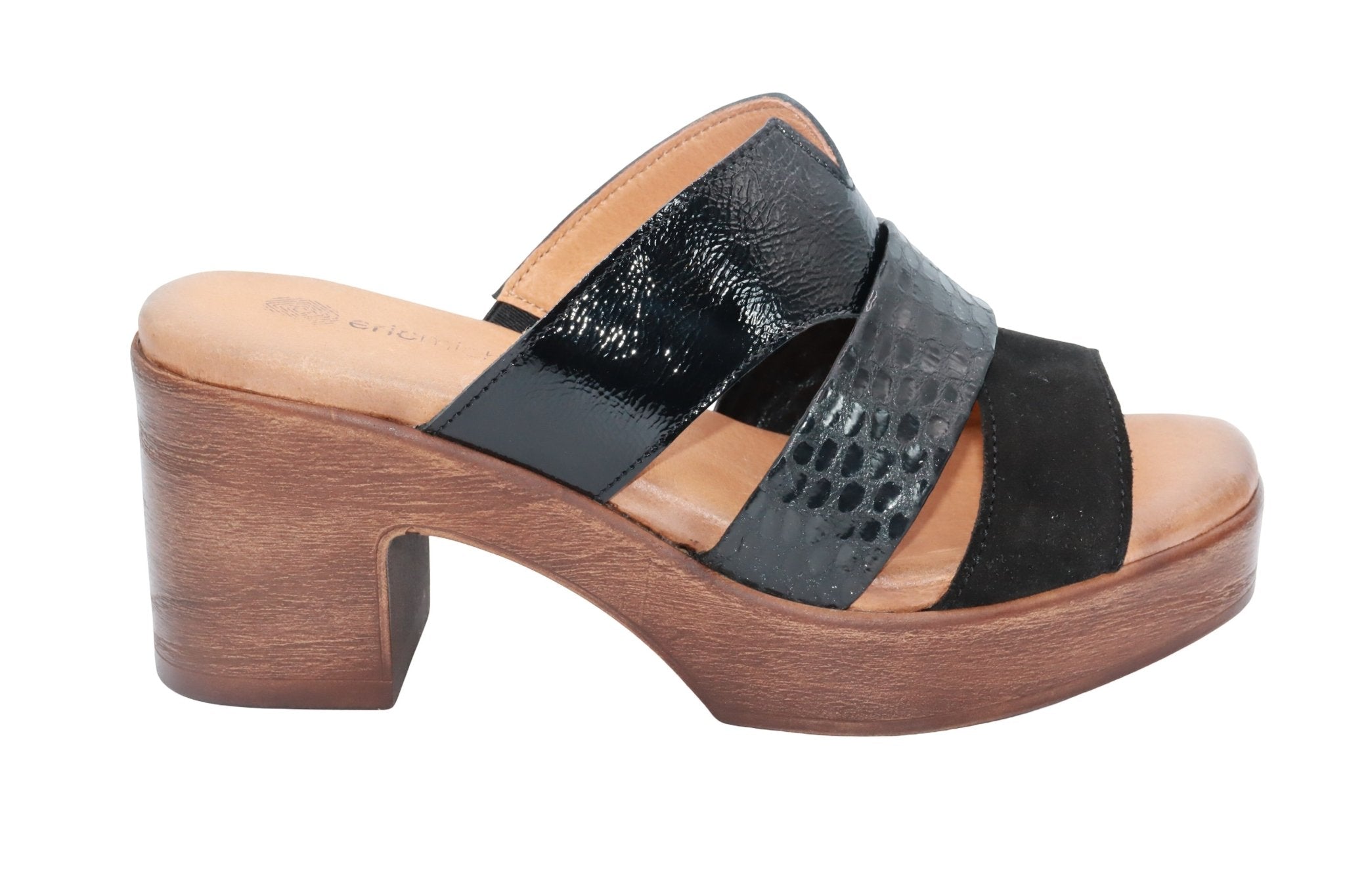 Eric Michael Connie Multi Tone Block Heel Sandal