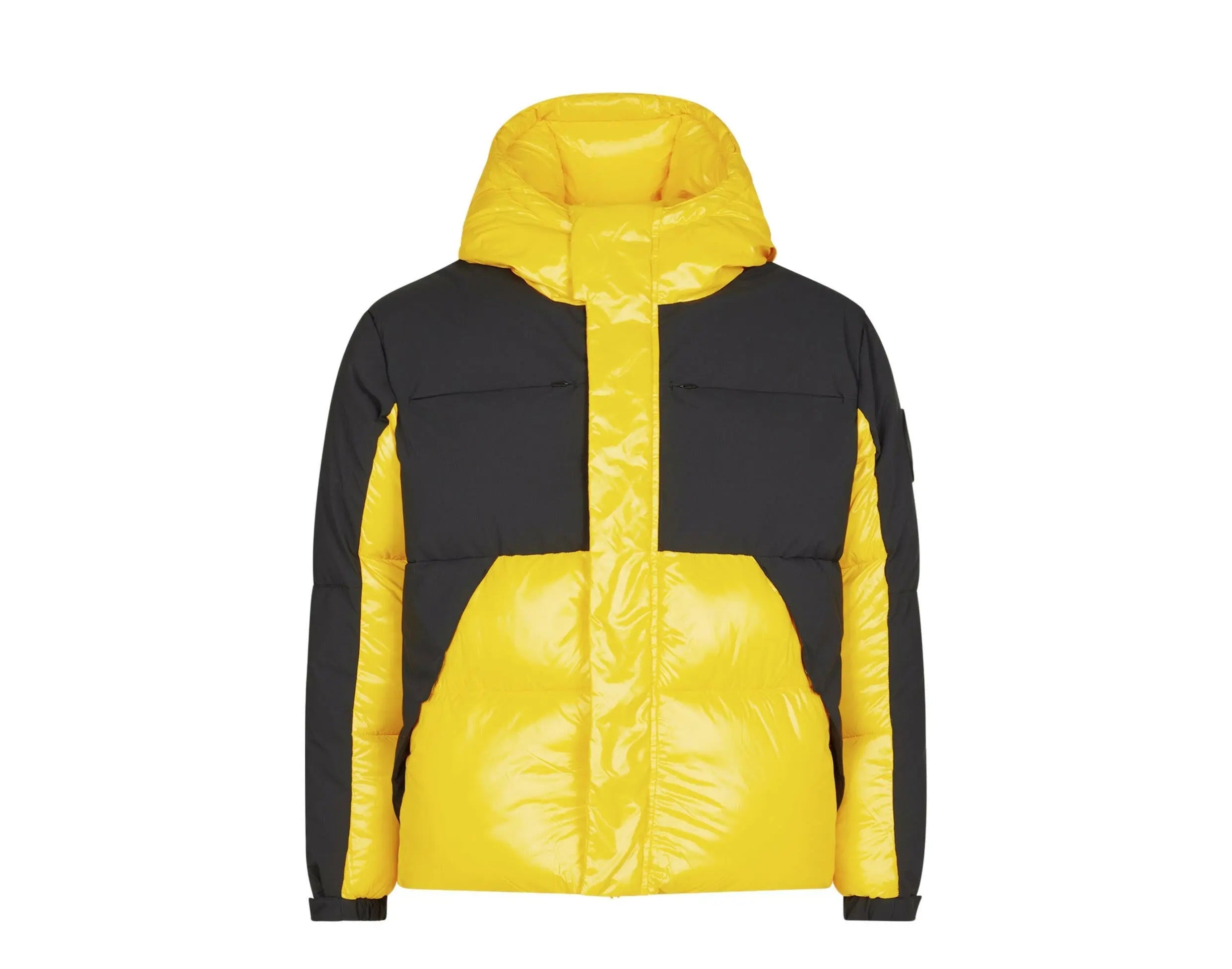 Save The Duck Luma Hooded Puffer Men's Jacket — Chrome Yellow/Black