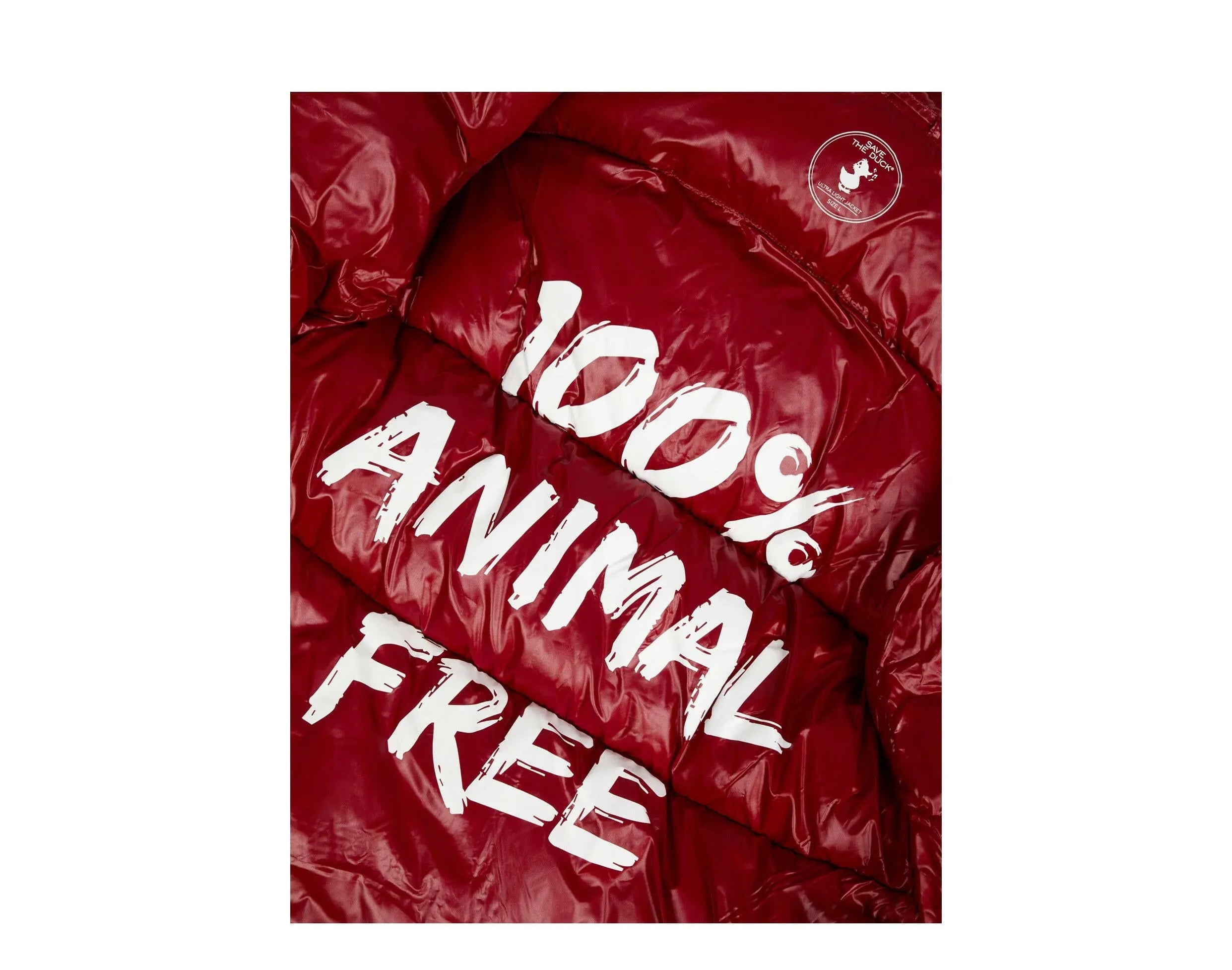 Save The Duck Luma Hooded Puffer Men Jacket Mineral Red/Black
