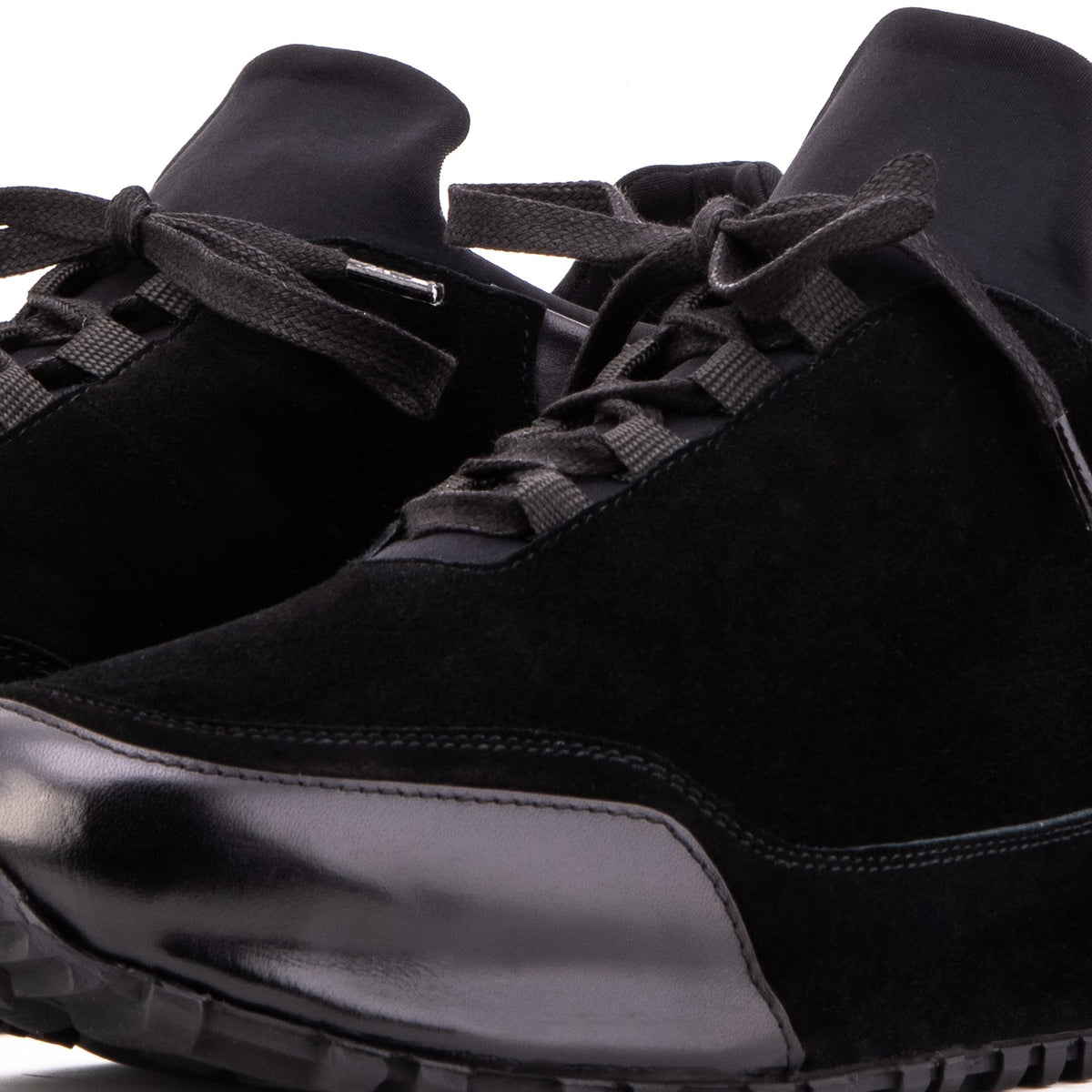 Vinci Leather The Hudson Black Suede Men Sneaker – product view 3