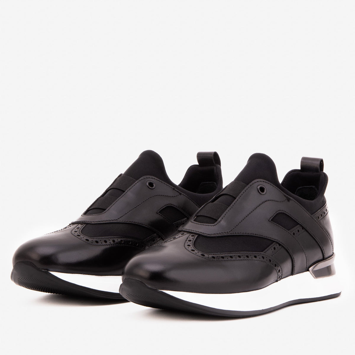 Vinci Leather The Arcadia Black Leather Men Sneaker – product view 2