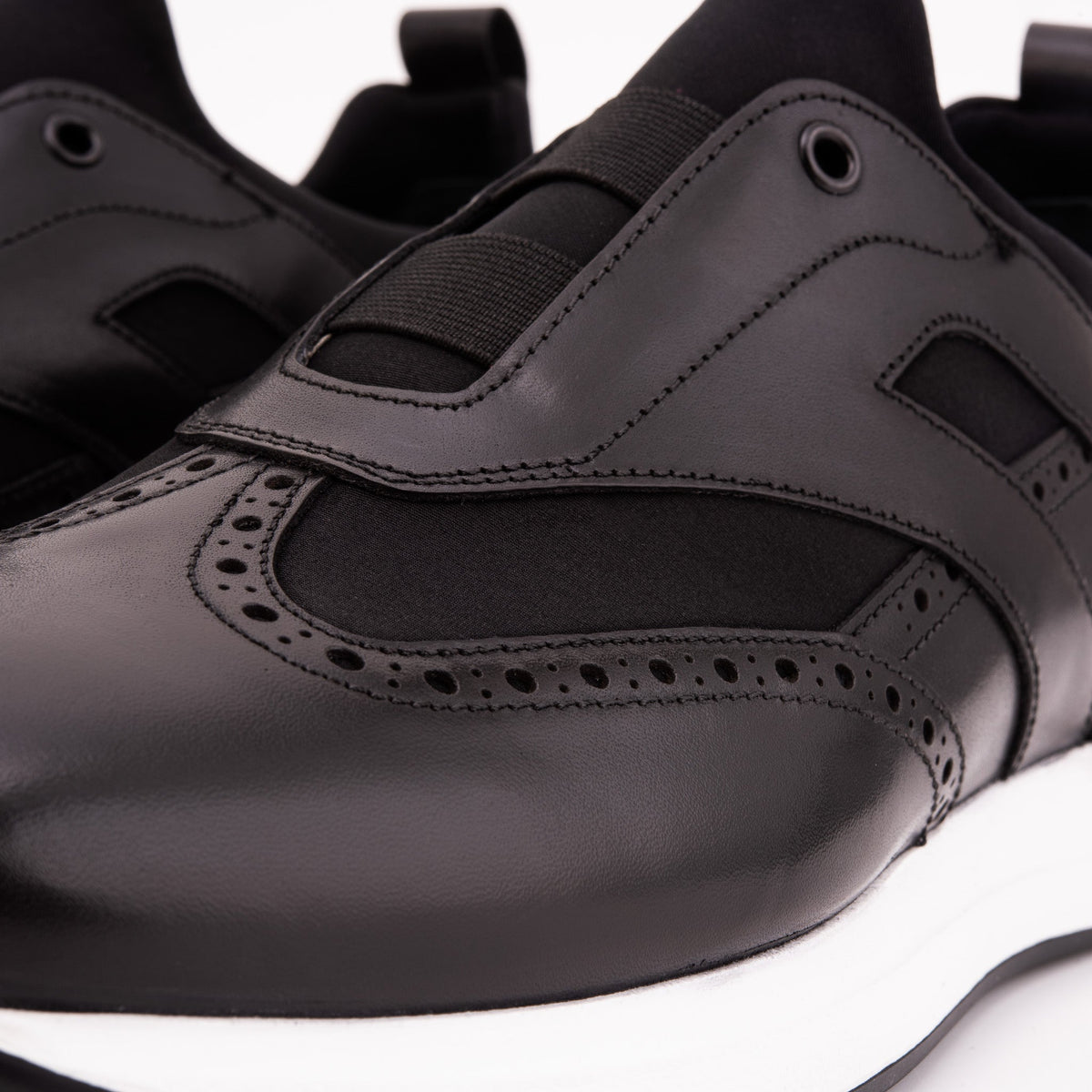 Vinci Leather The Arcadia Black Leather Men Sneaker – product view 3